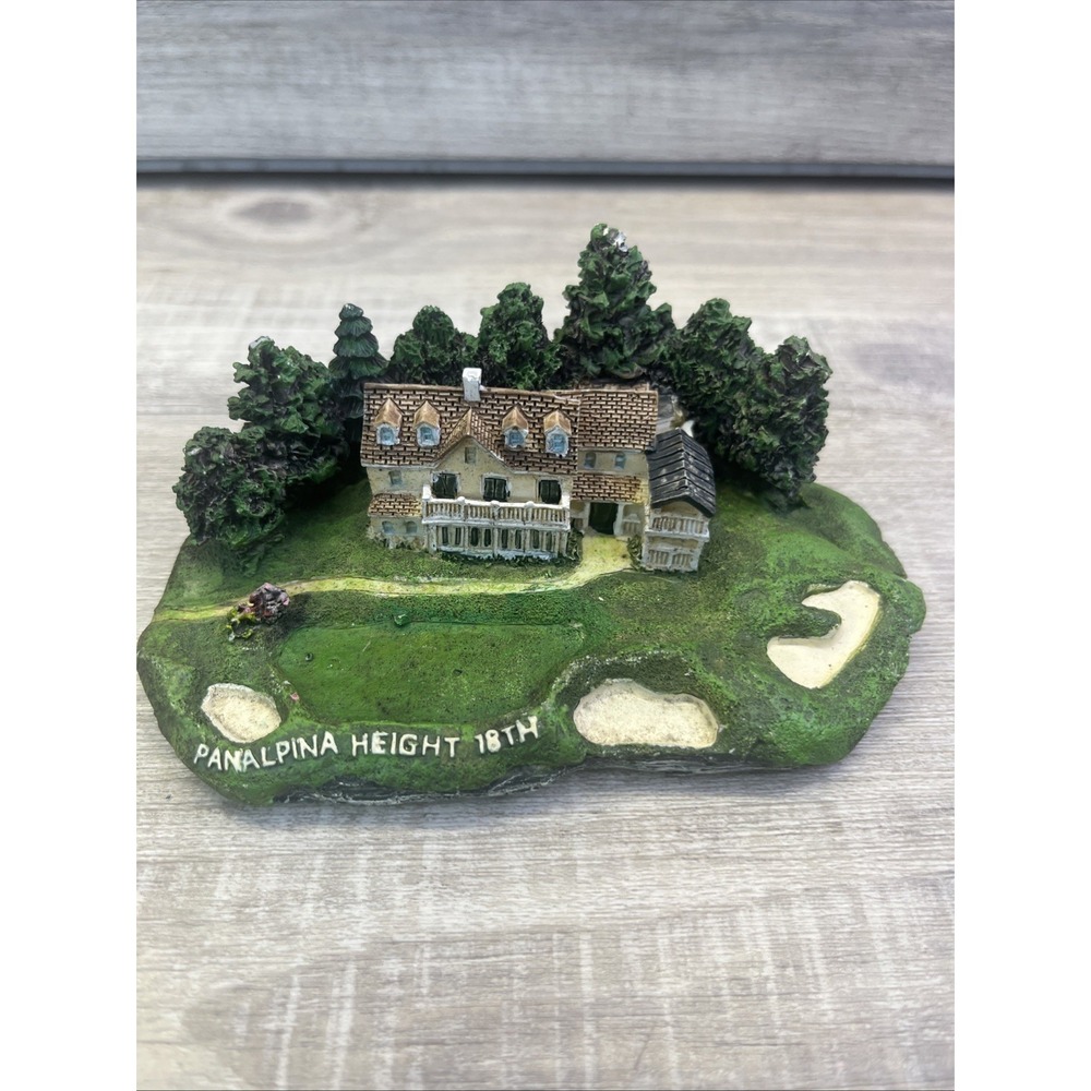 Panalpina Height 18th Hole Resign Scale Model Golf Course Scene Paperweight VTG